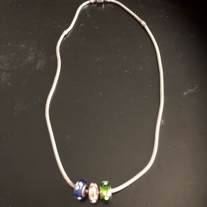 Authentic 20 inch pandora necklace with charms